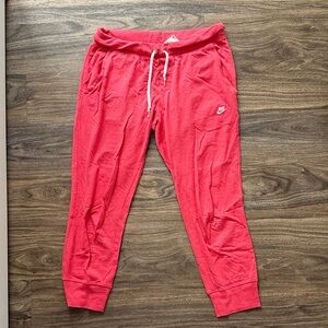 Nike Pink Cropped Joggers